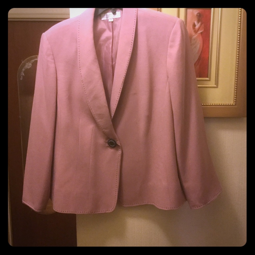 TAHARI ARTHUR S LEVINE LONG SLEEVE PINK JACKET 20W